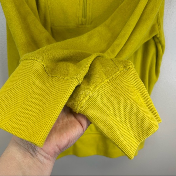 Aerie Offline L Bright Yellow Pullover Terry Sweatshirt Outdoor Casual Hiking - Picture 7 of 11
